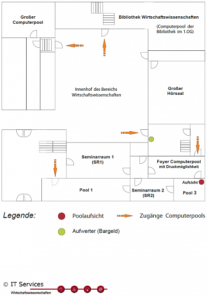 Lageplan WIWI-Computerpools